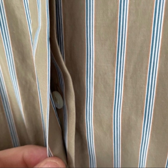 Theory Cotton Button Down Stripe dress with pockets size medium - Picture 4 of 8